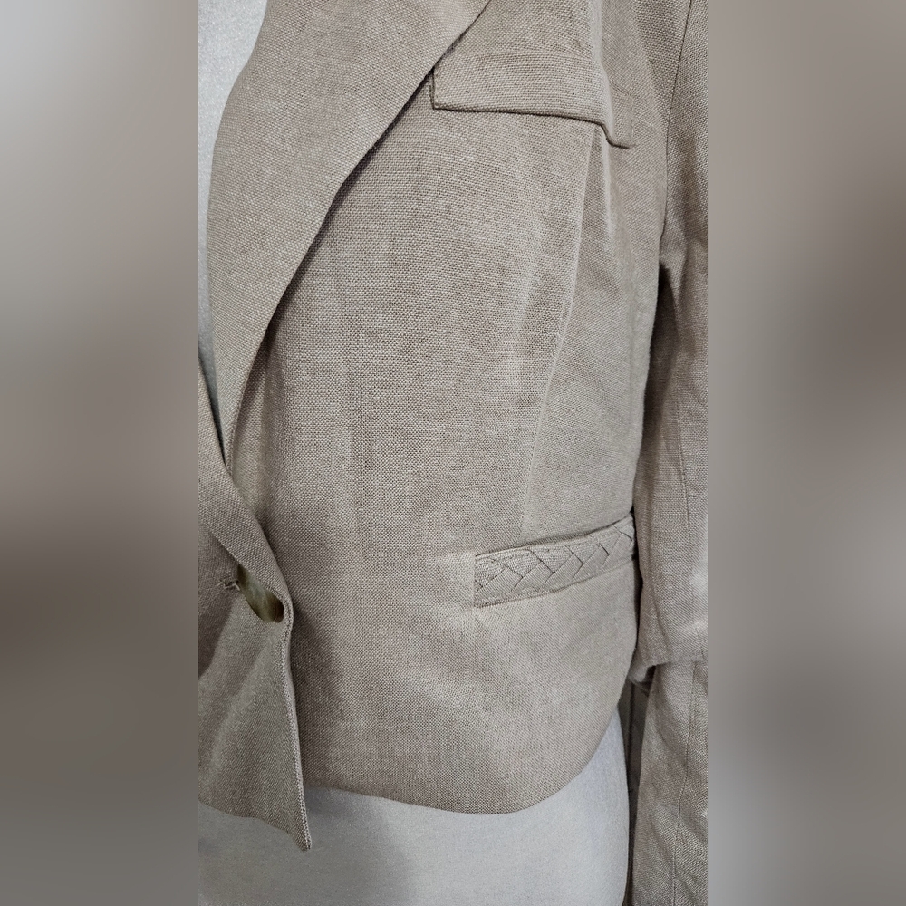 Jason Wu Cropped Linen Blend Single Button Braide… - image 6